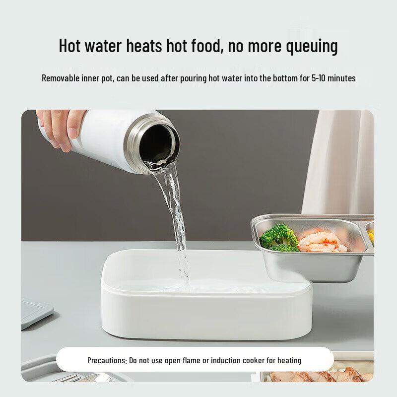 HDST304 Stainless Steel Microwaveable Lunch Box with Cutlery