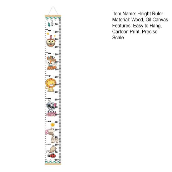Gráfico de Crescimento Infantil Animal Quarto de Criança Berçário Quarto Pendurado na Parede