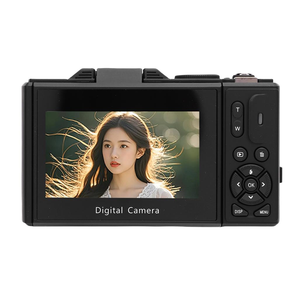 5K 75MP Digital Camera UHD AF Autofocus 18X Zoom WiFi Camera Webcam with 3 Inch 180 degrees  Flip Screen Flash for