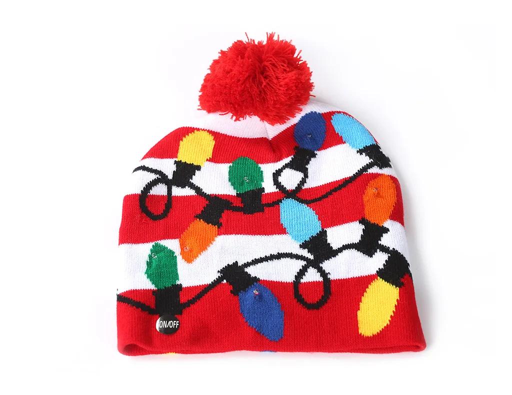 

The LED Knitted Christmas Hat Illuminates The Warm Hat and Decorates for Christmas for Both Children and Adults Adults and children