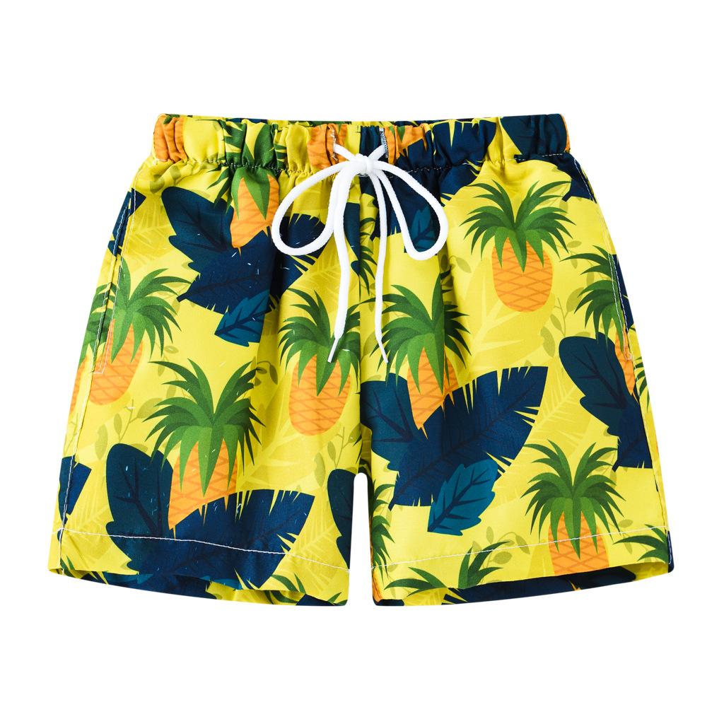 Boy's Spring and Summer Casual Shorts Fashion Print Beach Shorts