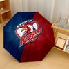 Sydney Roosters Print Auto 8?Ribs Folding Umbrella Wind Resistant Lightweight Automatic Umbrella For Daily Travel