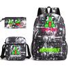 Zaino Inspeakable Set da 3 Pezzi, Zaino Studente di Grande Capacità con Borsa Pranzo e Astuccio, Resistente all'Acqua, Durevole