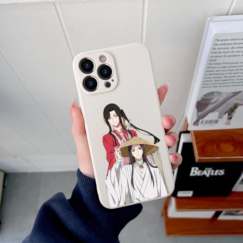 Heaven Official's Blessing Original Square Liquid Silicone Phone Case For iPhone 14 11 12 13 Pro Max X XS XR 7 8 Plus DIY Cover