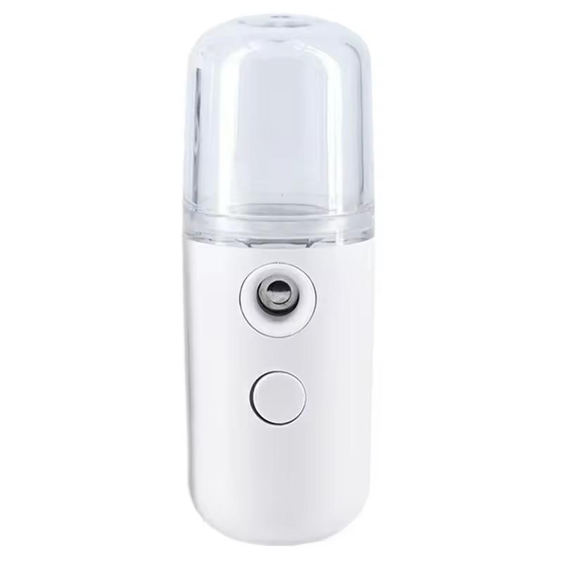 Mini 30mL Face Steamer USB Rechargeable Nano Facial Mister Beauty Portable Humidifier Diffuser Moisturizing Skin Care Tools белый