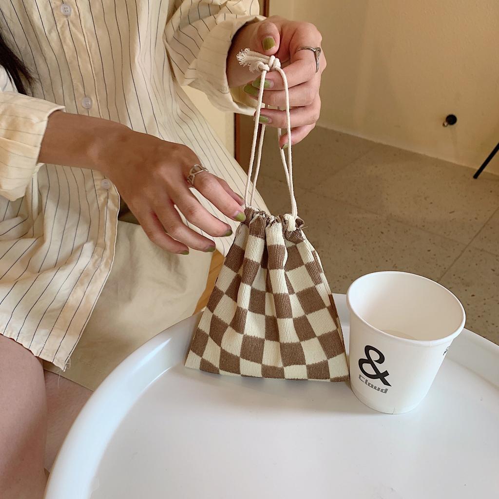 Cute Small Cloth Drawstring Gift Bag Woman Girl Purse Handbags Jewelry Lipstick Cosmetic Tote Rope Bags Storage Pouch String Bag