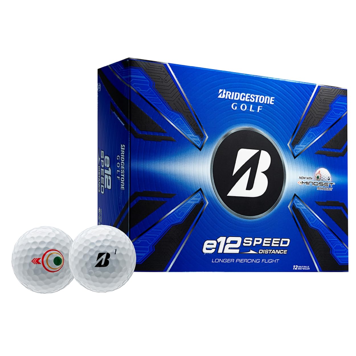 

BS Bridgestone Golf 2025 e12 Speed Golf 1 Dozen BRIDGESTONE GOLF USA Import Balls, (12 Balls)