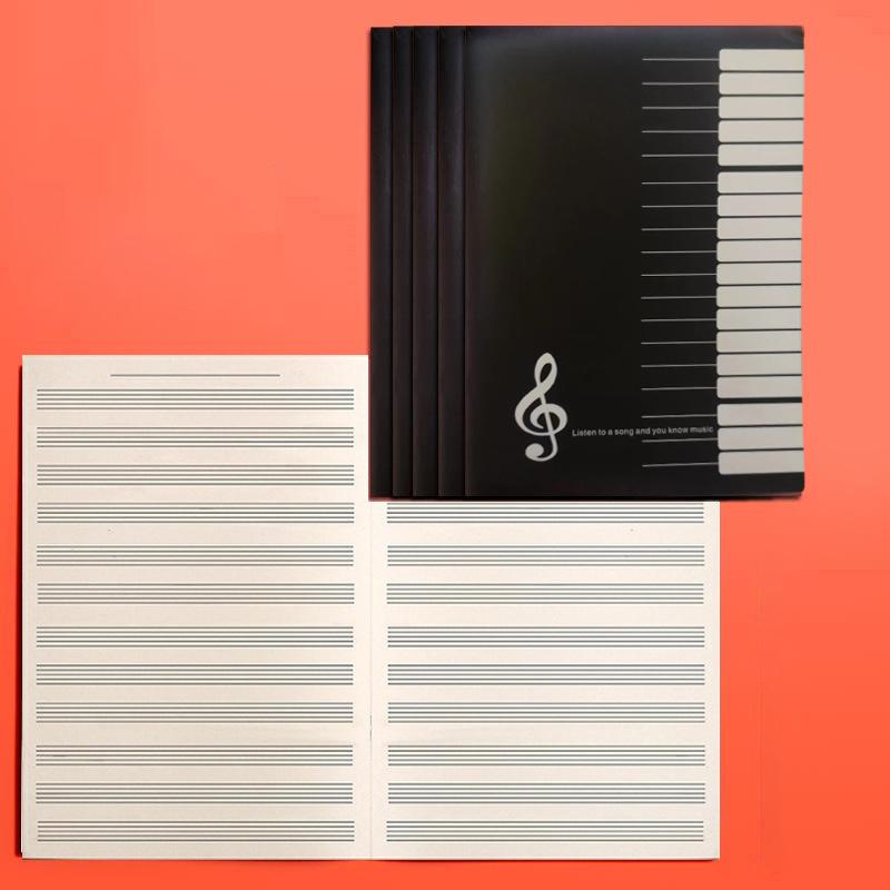 

Universe Piano Guitar Musical Notebooks Memo Sketchbook Student Journal School Books Diary Notepad Five-Line Score Book чорний