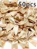 50pcs, Ribbon Bow Craft Bow Pink White Floral Gift Tie Wedding Decoration Bow Bow DIY Birth Party Baking Decoration