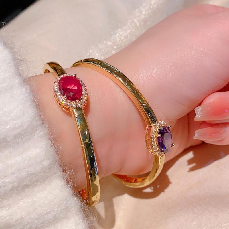 High Quality Jewelry Bracelets with Colorful Zircon Inlay
