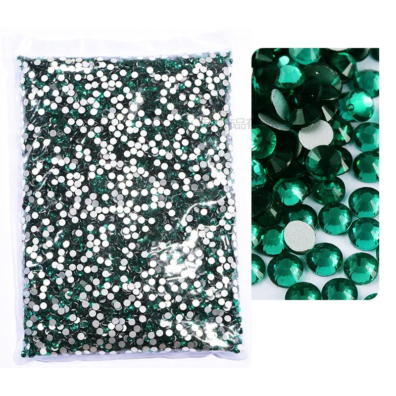 P1-70 Ordinary Color Large Packaging Glass Flat Bottom Diamond Rhinestone Nail Diamond Diy Crystal Mobile Phone Case Beauty Jewelry Accessories