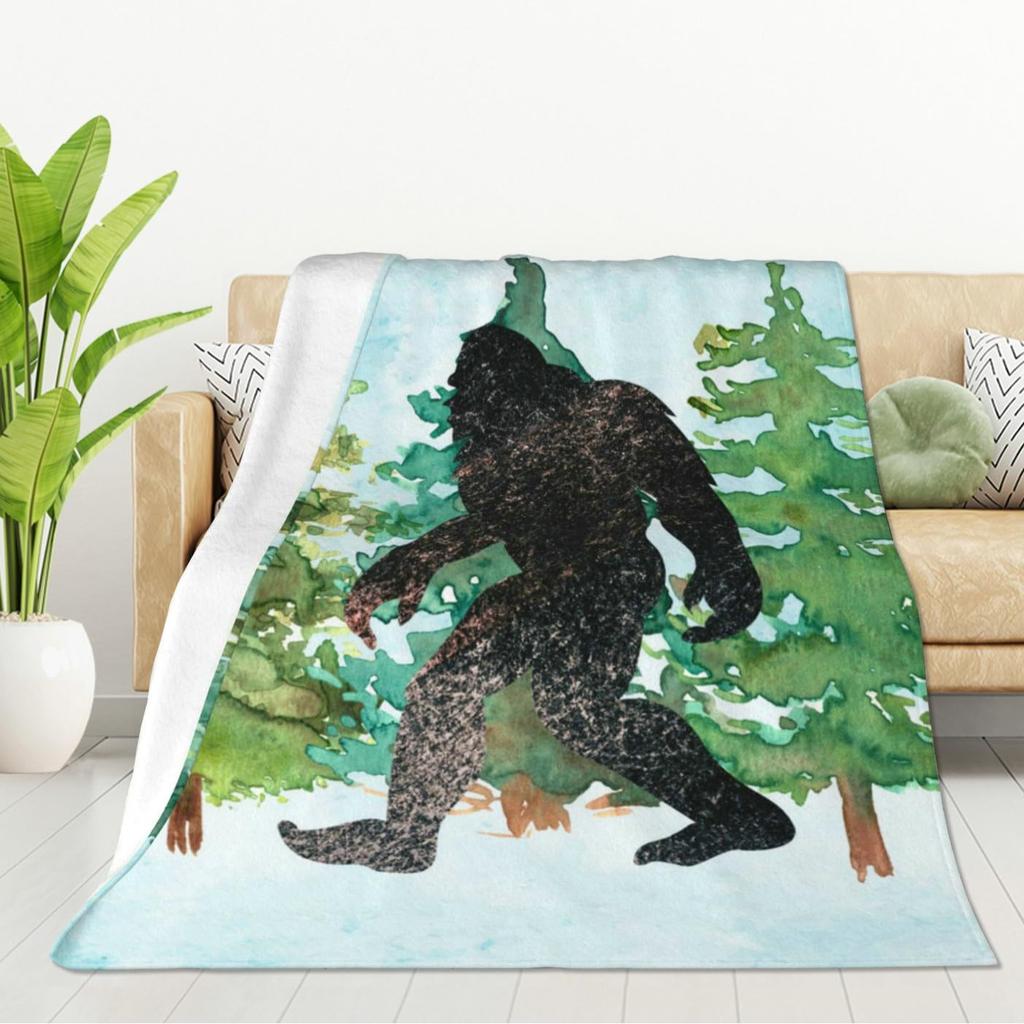 Brown Rust Color Printed Blanket for Sofa Bed Travel Camping Living Room Office Conditioning Blanket for All Seasons Gifts
