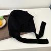 Solid Color Knit Earflap Hat Windproof Korean Style Bonnet Warm Skull Cap  Skiing Trip