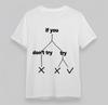 Women's T-shirt With Decision Tree Graphic Unisex White 100% Cotton Oversize Top