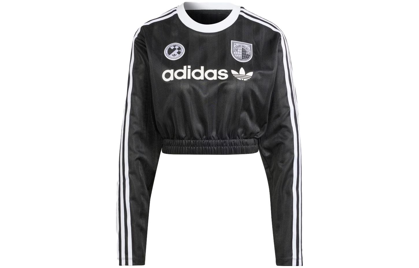 Adidas Originals Set in Sleeve T Shirt Women s Black IR9802 S