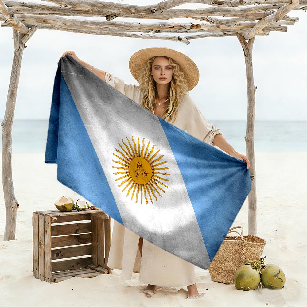 Argentinien Strandtuch Schnelltrocknend Weich Mikrofaser Bequem Leicht