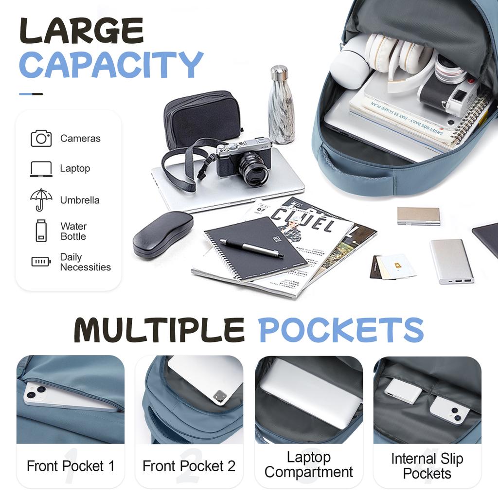 Women Schoolbag Large Capacity School Backpack Teens Girl Boy Casual Daypack Bag Student Travel Backpack, Hand Luggage Backpack