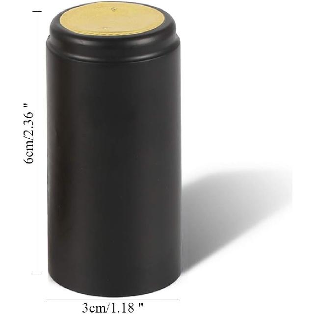 PVC Heat Shrink Capsules with Tear Tab ETSAMOR 100 Pieces Wine Bottle Caps Wine Bottle Shrink Wrap Sleeves for Professional Wine Cellars and Home Use