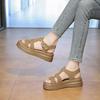 Damskie Sandały Rzymskie na Grubej Podeszwie Platformie Casual Dziewczęce Zwiększające Wysokość Letnie Buty z Odkrytymi Palcami Plus Size