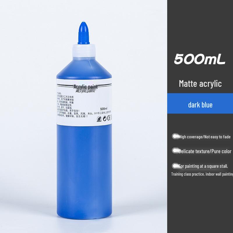 500ml Čtvercová láhev Akrylová barva pro dětské graffiti, Malování sádrových panenek a Omalovánky pro mateřskou školu
