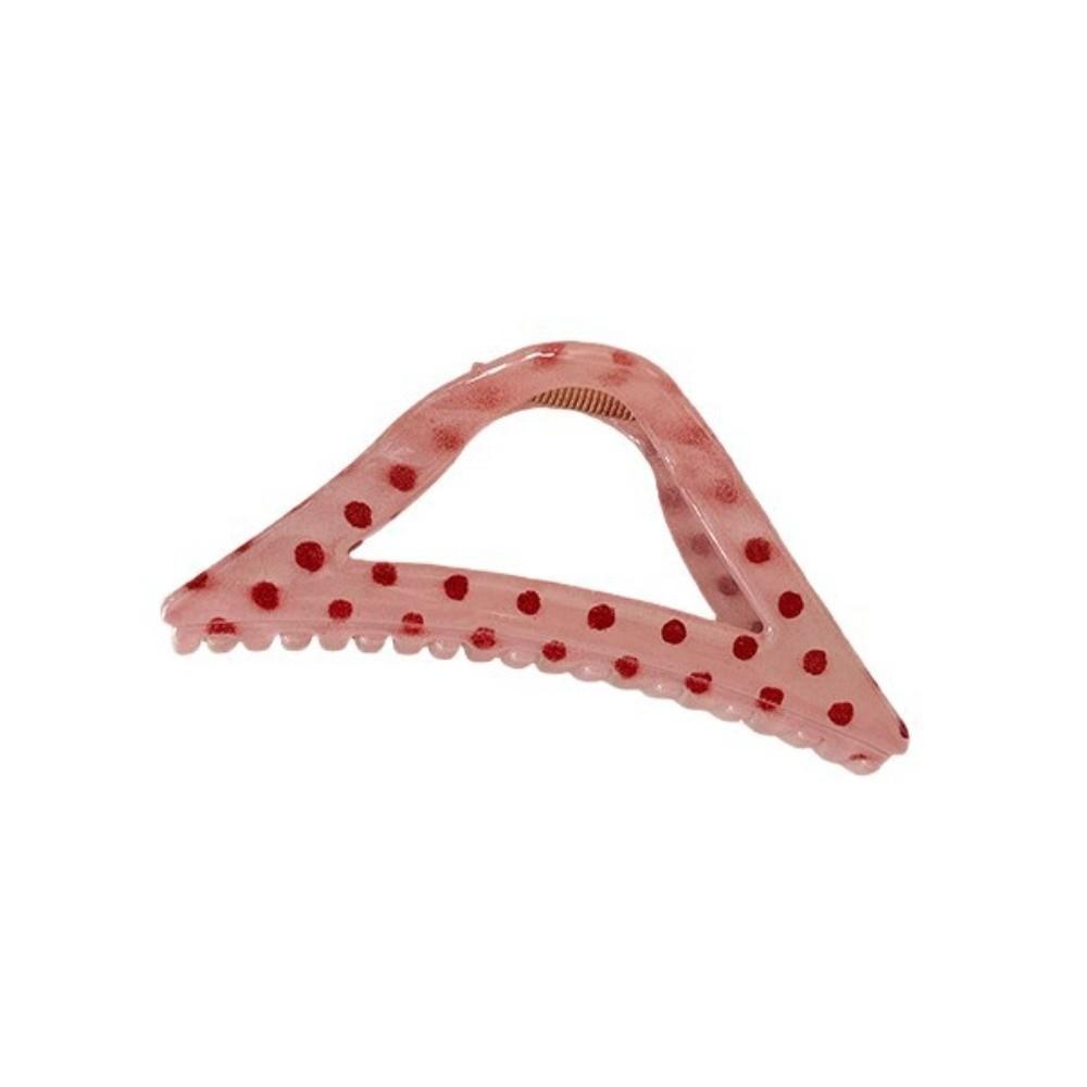 Raspberry Color Hollow Hair Clip Polka Dot Hairpin Fashion Hair Claw Clip Headdress