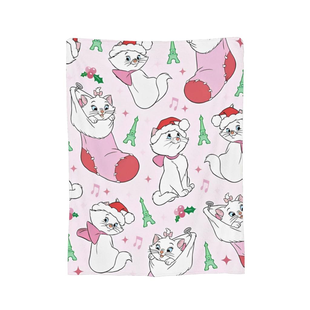 Aristocats Marie Cat Blankets Cartoon Flannel Funny Warm Throw Blankets for Bedspread  Winter,