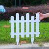 5pcs Plastic Garden Fence White Picket Fence Border Lawn Flowerbeds Plant Borders Decorative Lightweight Easy Installation