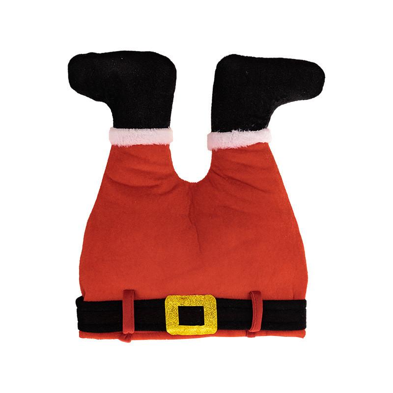 Elf Christmas Festive Leg Hat In Bright Red And Green For Merry Decorations Holiday