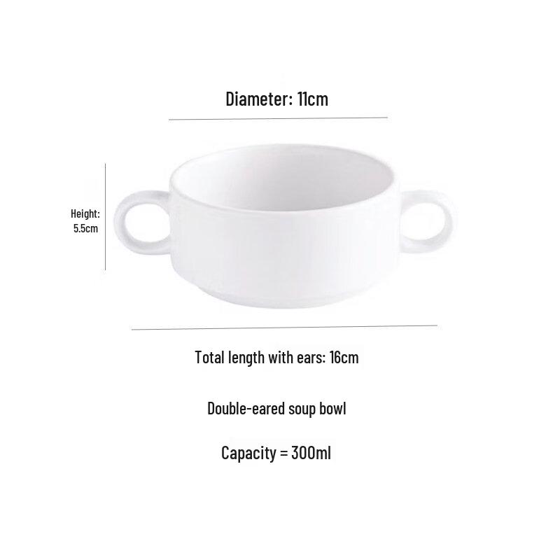 Керамические суповые миски с двумя ручками