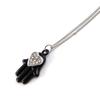 Les Trésors De Lily [J8078] - Designer Necklace 'Fatma' Black Silver
