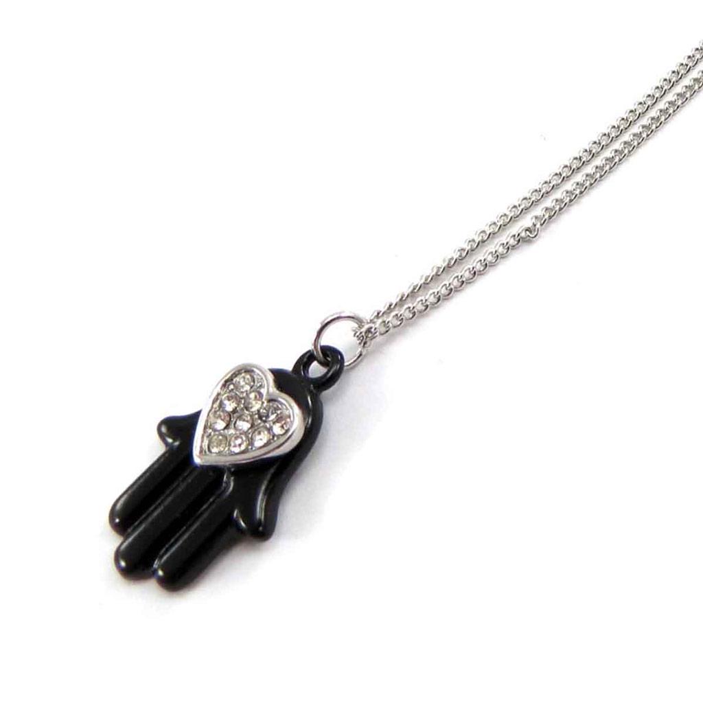 Les Trésors De Lily [J8078] - Designer Necklace 'Fatma' Black Silver