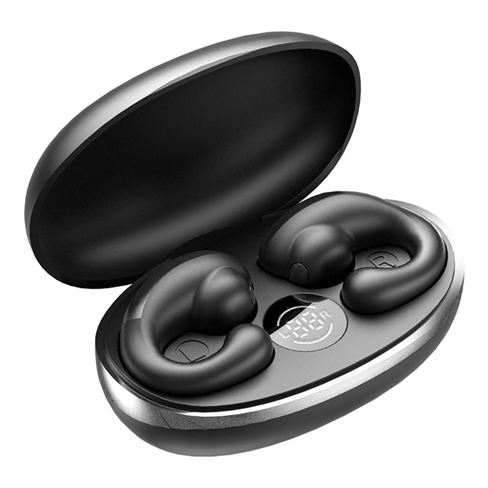 

M7 Bone Conduction Bluetooth-compatible Headset Wireless Headphone Touch Control Ear Clip Earphone Black