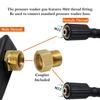 M22 14mm Or 15mm Male Thread Adaptor Brass Pipe Hex Nipple Fitting Quick Coupler Adapter Washer Gun Hose Connection Coupler