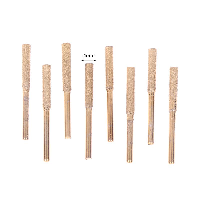 8Pcs Chainsaw Bits Titanium Plated Diamond Sharpener High Hardness Electric Chainsaw File 4/4.8/5.5Mm Chainsaw Sharpener Stone