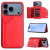 For iPhone 17 Pro Case Card Holder Kickstand Skin-Touch Phone Cover with Wrist Strap