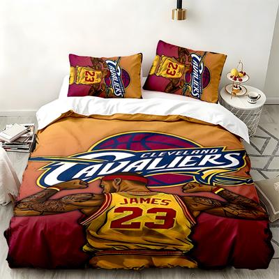 Cleveland Cavaliers 3pc Set Perfect for Bedroom Use Comfortable Bedding Set Includes a Duvet Cover and Two Pillowcases Ideal Birthday or Christmas Gif