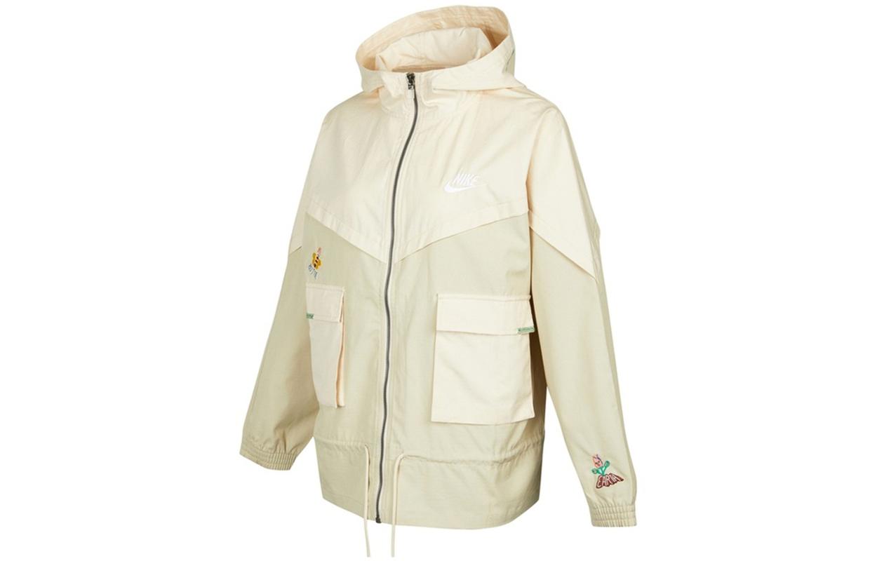 Nike Jackets Women s Ecru Hooded Moderate Other DM7909-228 XL