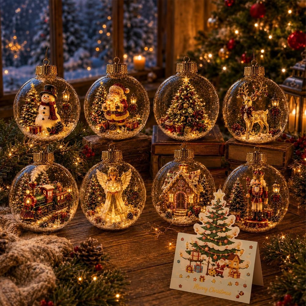 Mirdzošs Ziemassvētku stāsta ornaments, Mini svētku