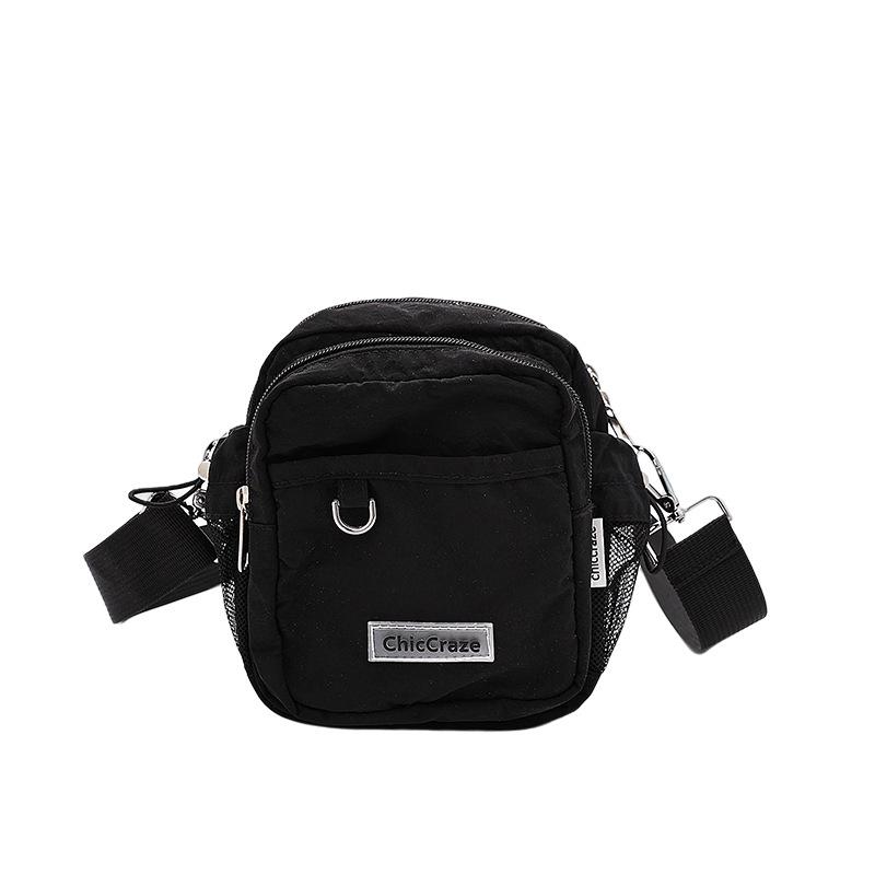 

Outdoor lightweight two-layer mobile phone bag women s fashion simple shoulder commuter bag shopping walking travel messenger bag tide