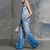 Stylish Two-piece TK Loose Leopard-print Sleeveless Shirt Trousers Set