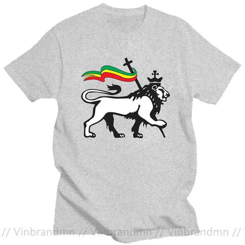 Novelty Red Yellow Green Stripes Rasta Lion Of Judah T Shirt Unisex Rastafarian Reggae Ethiopian Lion Flag Tshirt Jamaica Clothing