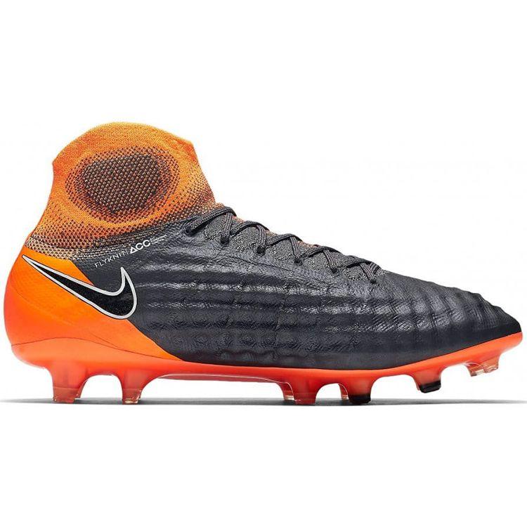 Nike Magista Obra 2 Elite DF FG Grey Total Orange Men Sneakers Dark-Grey Black-Total-Orange-White AH7301-080