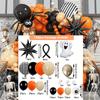 1set Terrifying Halloween Theme Balloon Garland Arch Kit Exploding Stars Black Orange Ghost Balloon Halloween Party Supplies