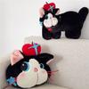 Apple Cat Plush Cushion With Embroidered Cartoon Design For Living Room Decor