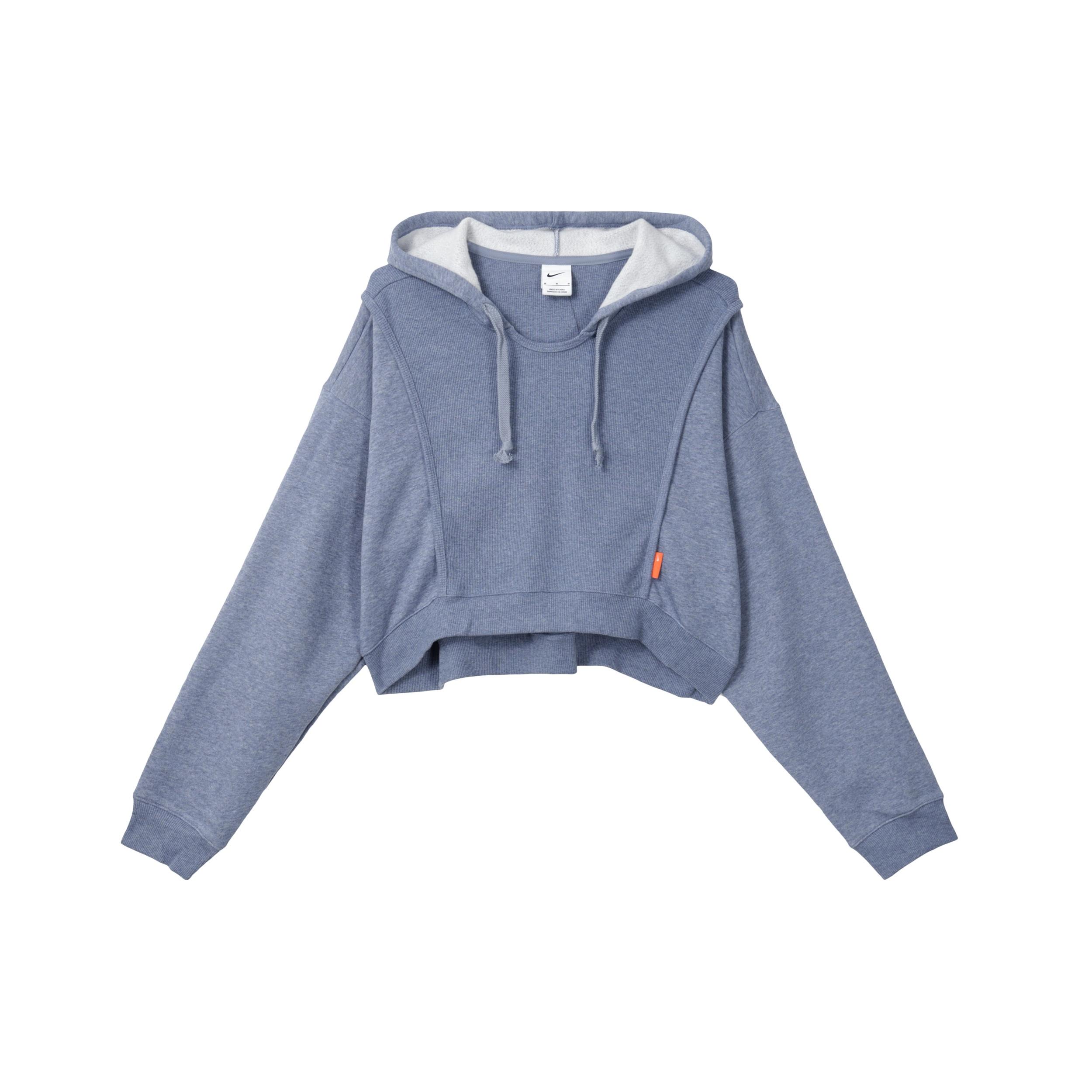 (WMNS) Nike Dri-Fit Cropped Training Hoodie Blue Women s DD4639-493 L