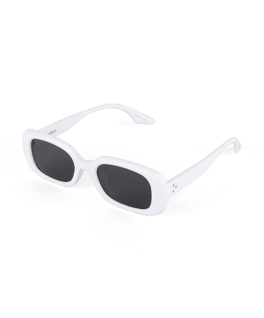 Hangeul Street Oval Chic Sunglasses White