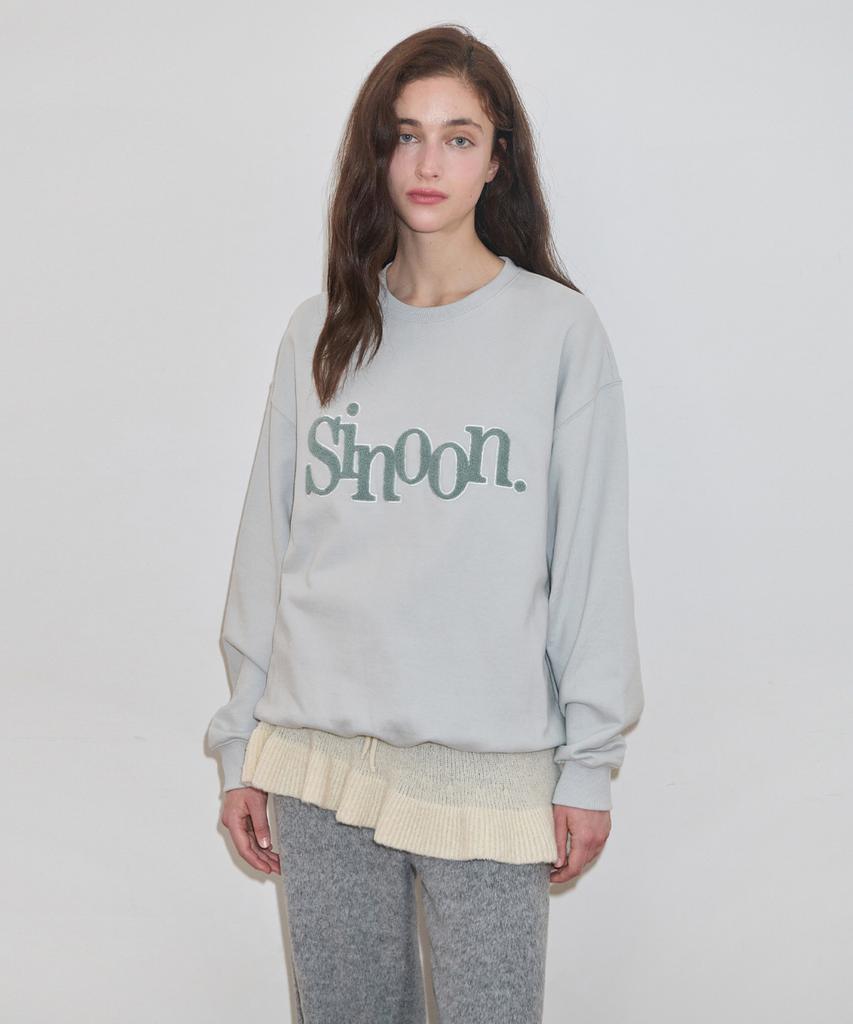 SINOON Boucle Logo Sweatshirt (Greyish Blue)