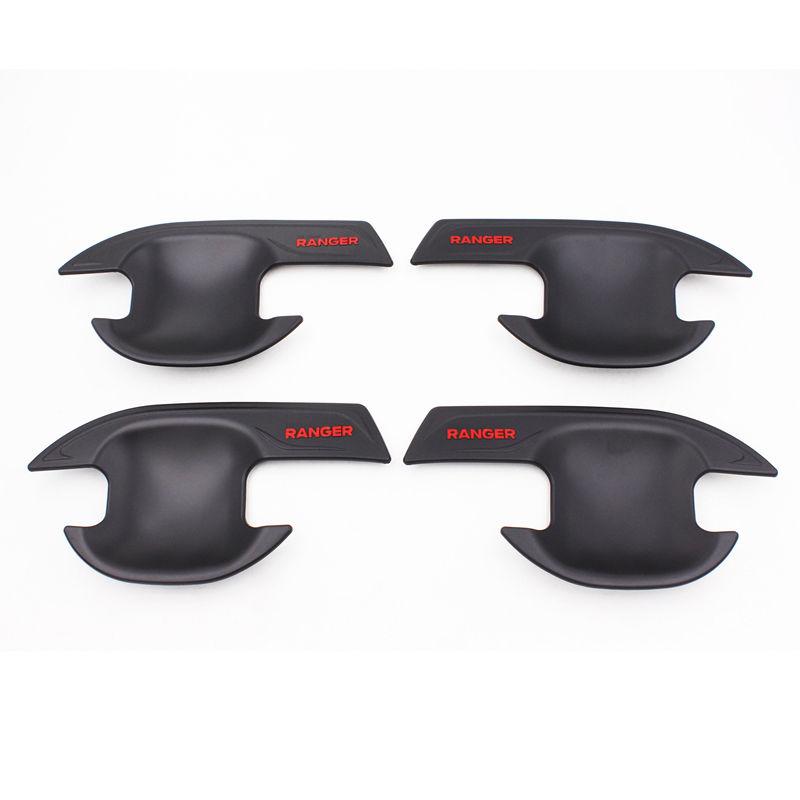 Per Ford Ranger Protezione Porta Inserto Porta Copertura Maniglia Ciotola Pickup Cassone Ricambi Auto ABS Nero Opaco Accessori Auto