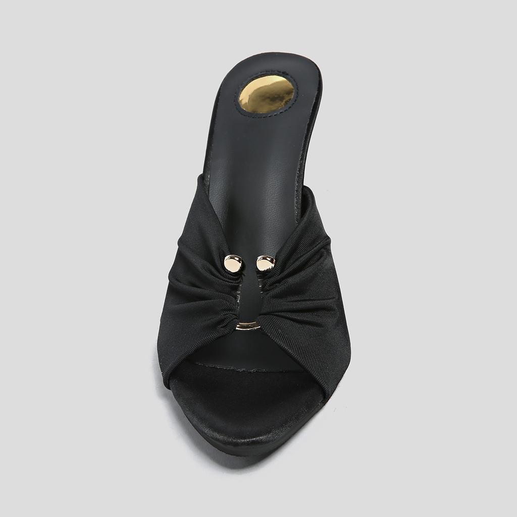 Designer Summer Woman Slippers Open Toe Thin High Heels Shoes Street Style Stripper Party Slides Zapatos De Mujer