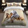 Horses Bedding Set Animal Soft Polyester Duvet Cover Set Quilt Cover With Pillowcase For Bedroom Decor Birthday Gift For Girls